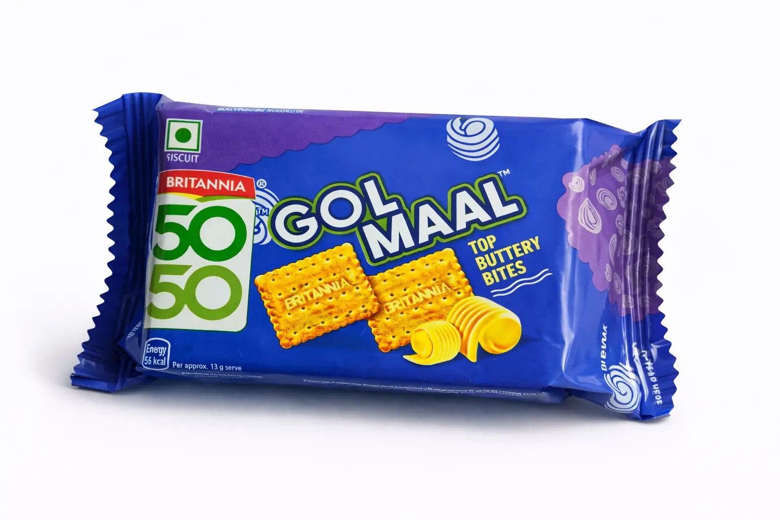 Britannia 50 50 Gol Maal Biscuits (Rs. 9)