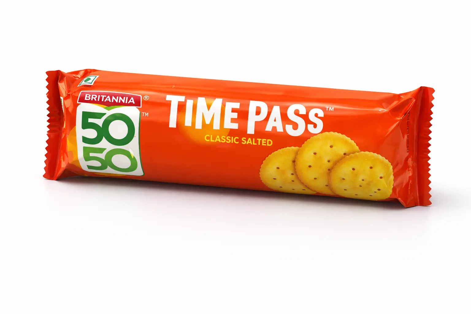 Britannia 50 50 Time Pass Classic Salted Biscuit (Rs. 9)