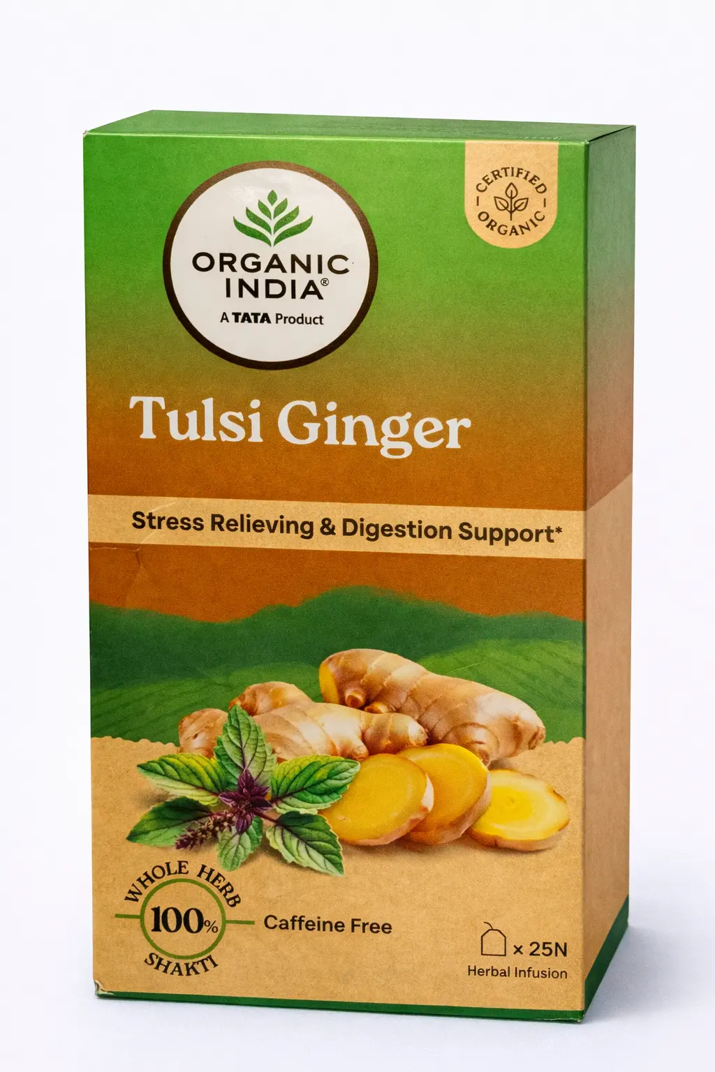 Organic India Tulsi Ginger Herbal Tea 25 Bags