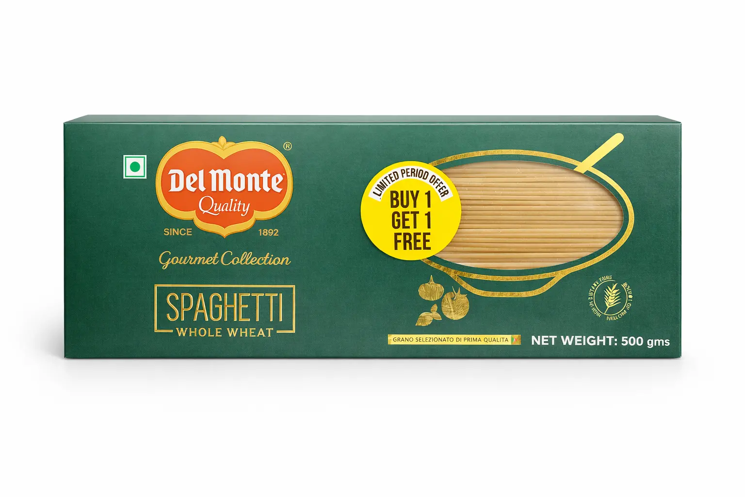 Del Monte Whole Wheat Spaghetti - 500 gm
