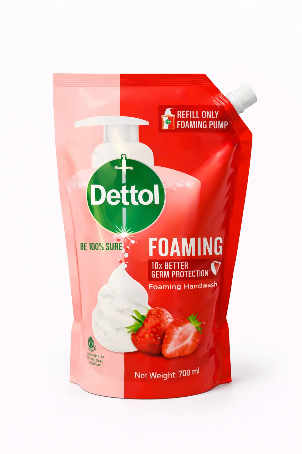 Dettol Foaming Handwash Refill Strawberry - 700 ml