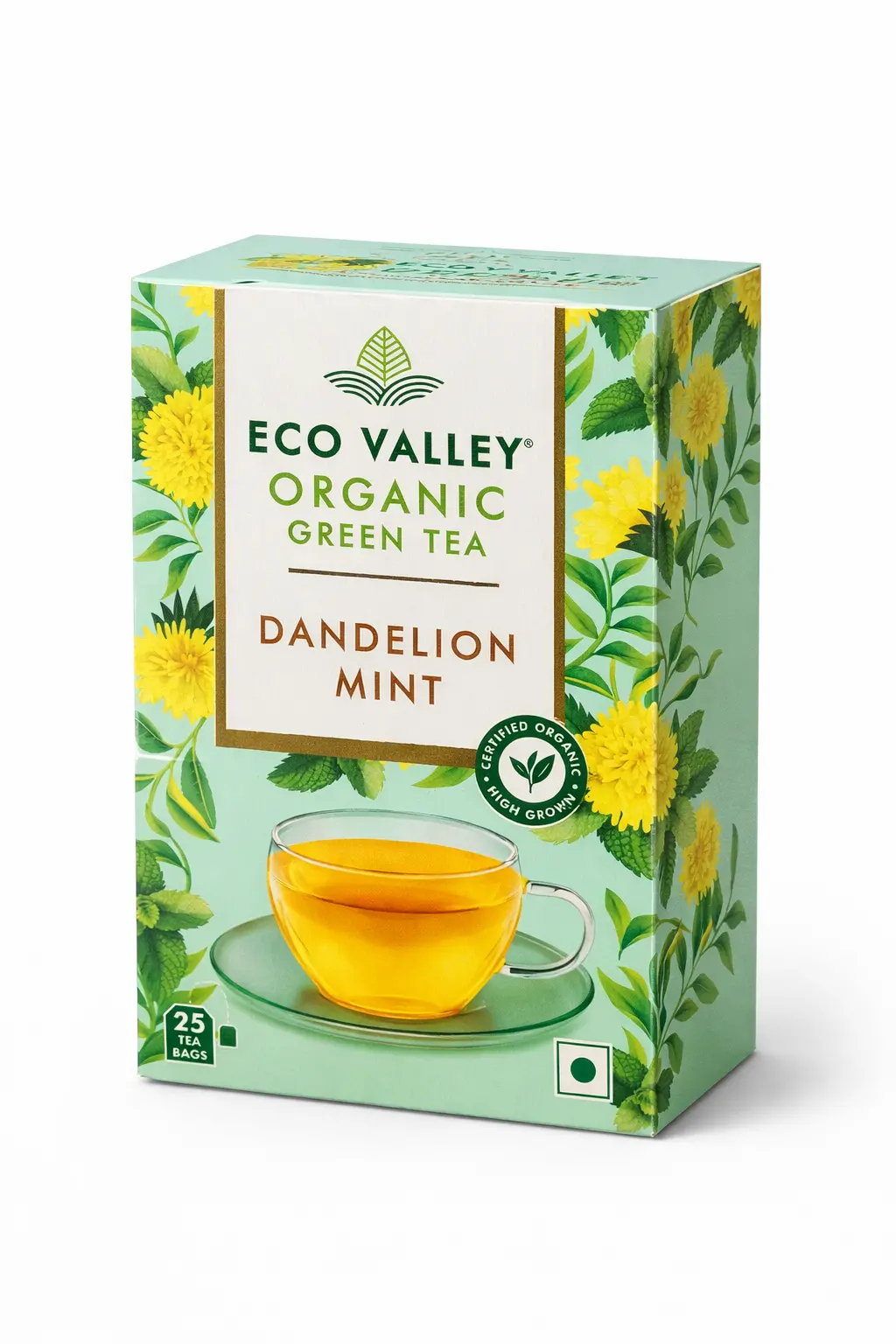 Eco Valley Organic Green Tea Mint 25 Tea Bags
