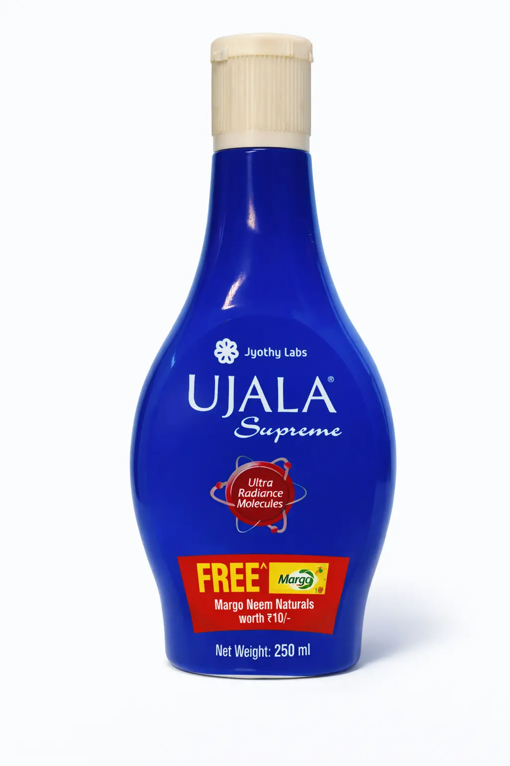 Ujala Supreme Fabric Whitener - 250 ml (Free margo neem Rs. 10)