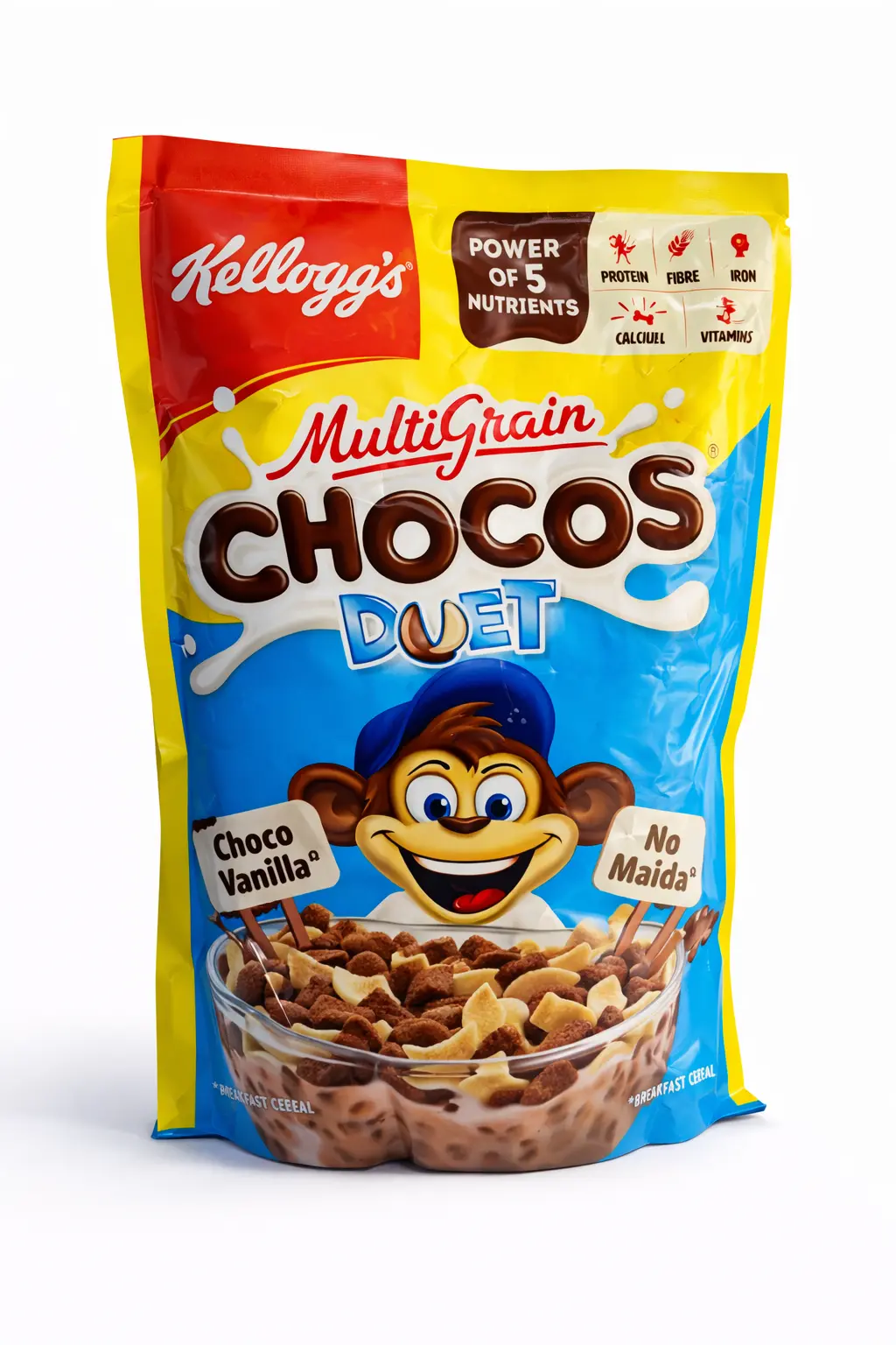 Kelloggs Multigrain Chocos Duet No Maida (Choco Vanilla) 375 gm