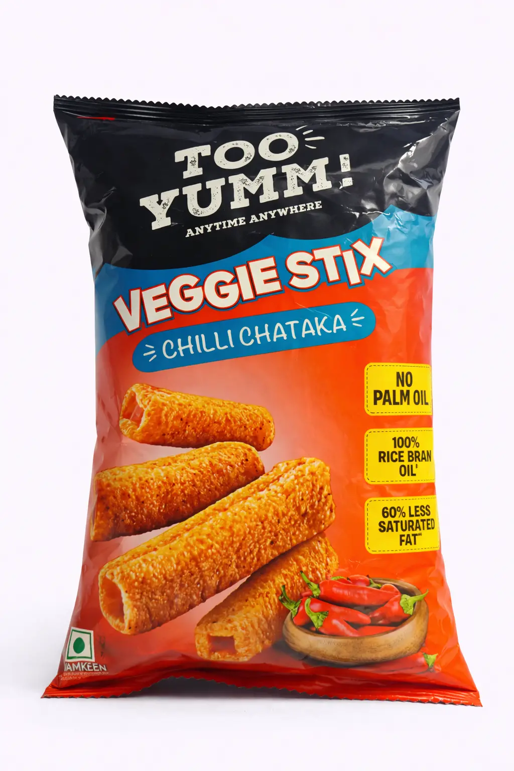 Too Yumm Veggie Stix Chilli Chataka Namkeen Rs. 20