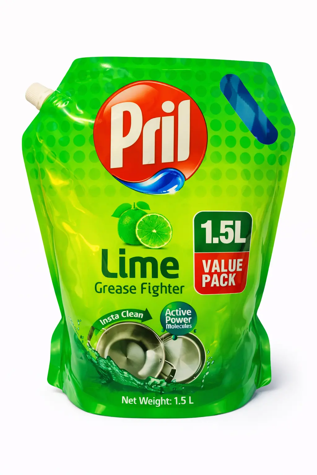 Pril Lime Grease Fighter Dishwash Liquid - 1.5 L