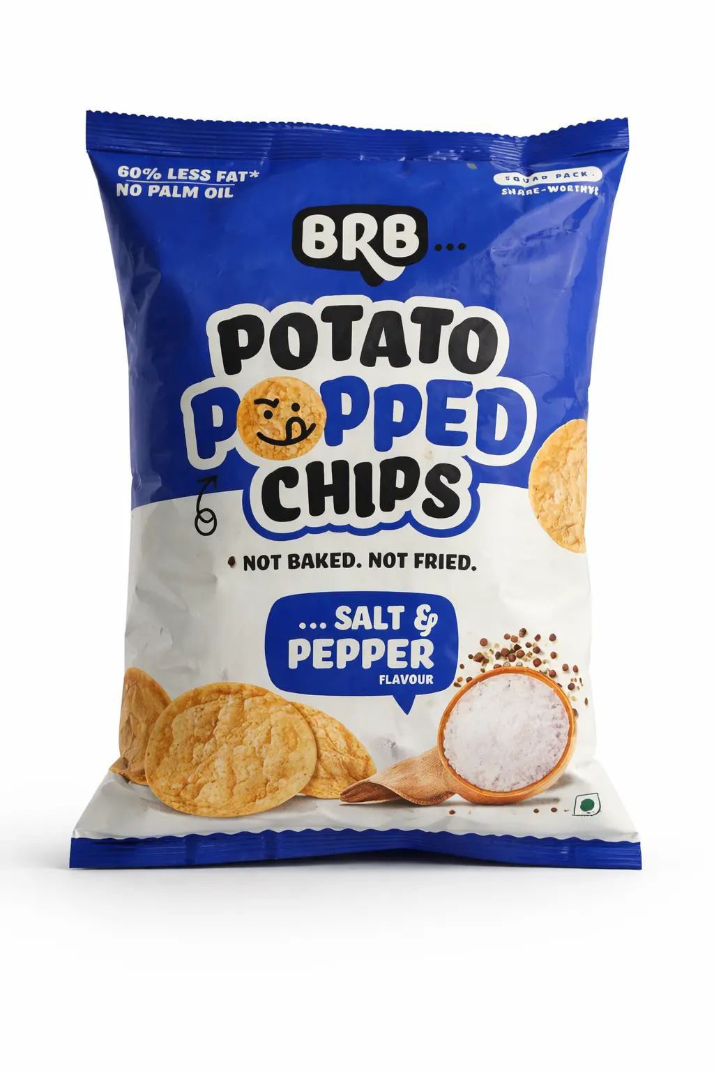 BRB Potato Popped Chips Salt and Pepper Flavour (Rs. 40)