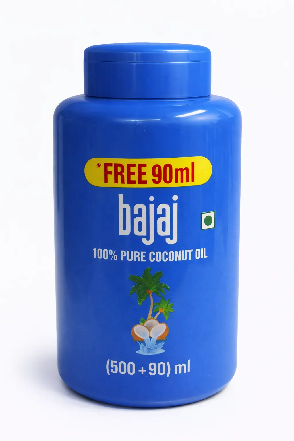 Bajaj Pure Coconut Oil - (500 ml + Free 90 ml)