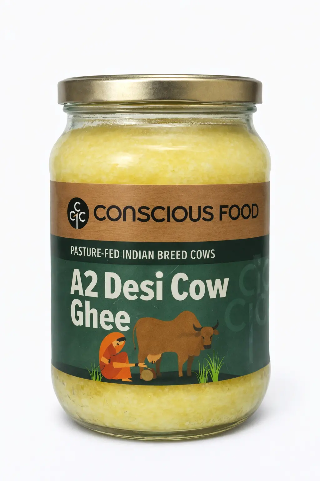Conscious Food A2 Desi Cow Ghee 500 ml