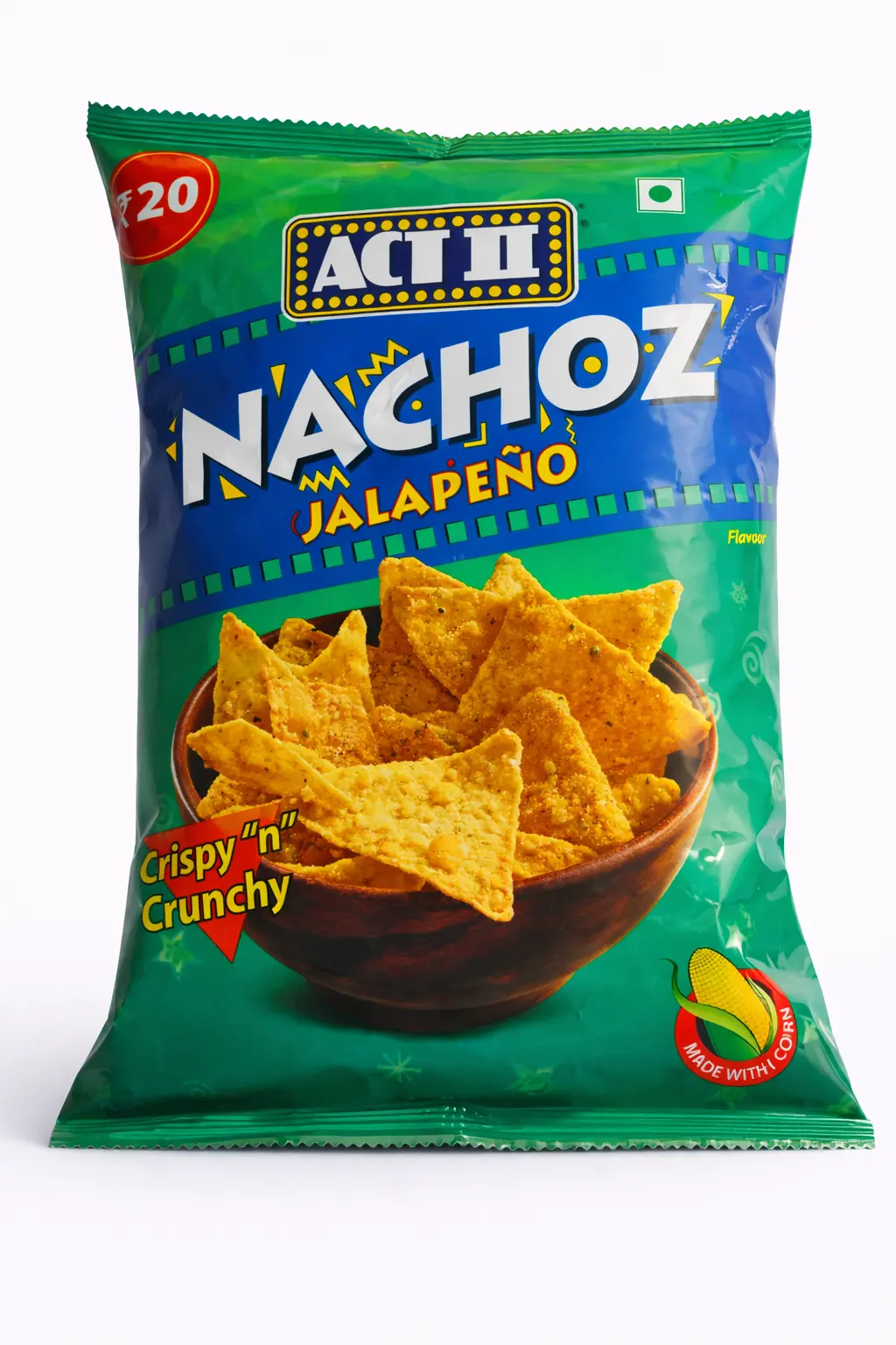 ACT II Nachoz Jalapeño Flavour Tortilla Chips (Rs. 20)
