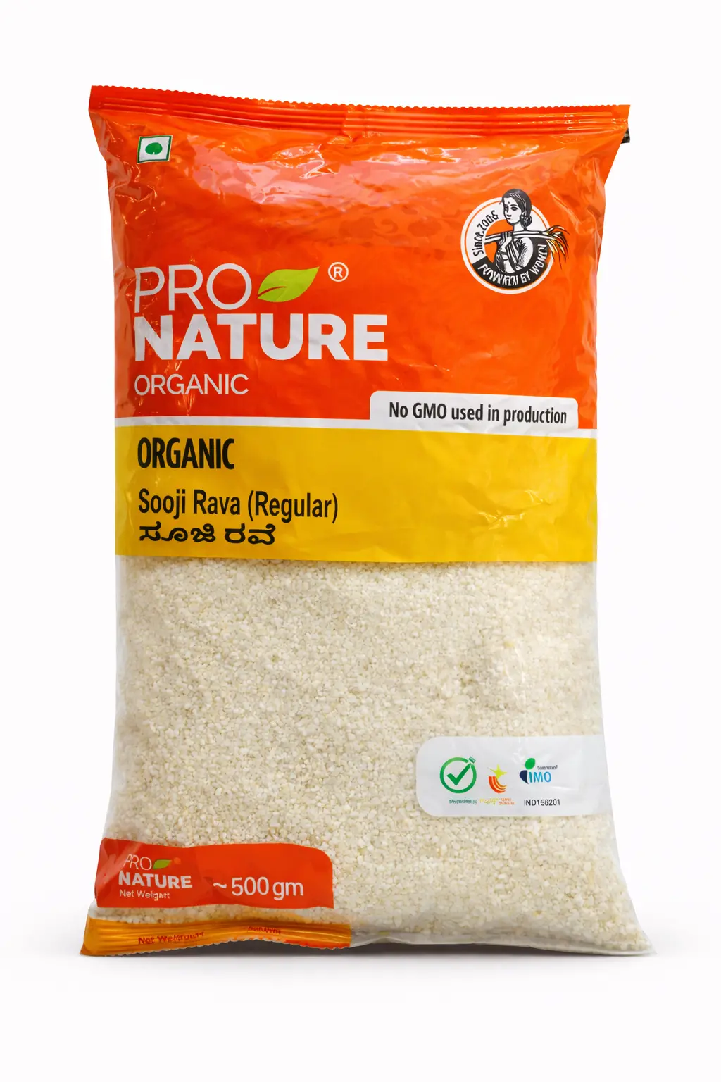 Pro Nature Organic Sooji Rava (Regular) - 500 gm