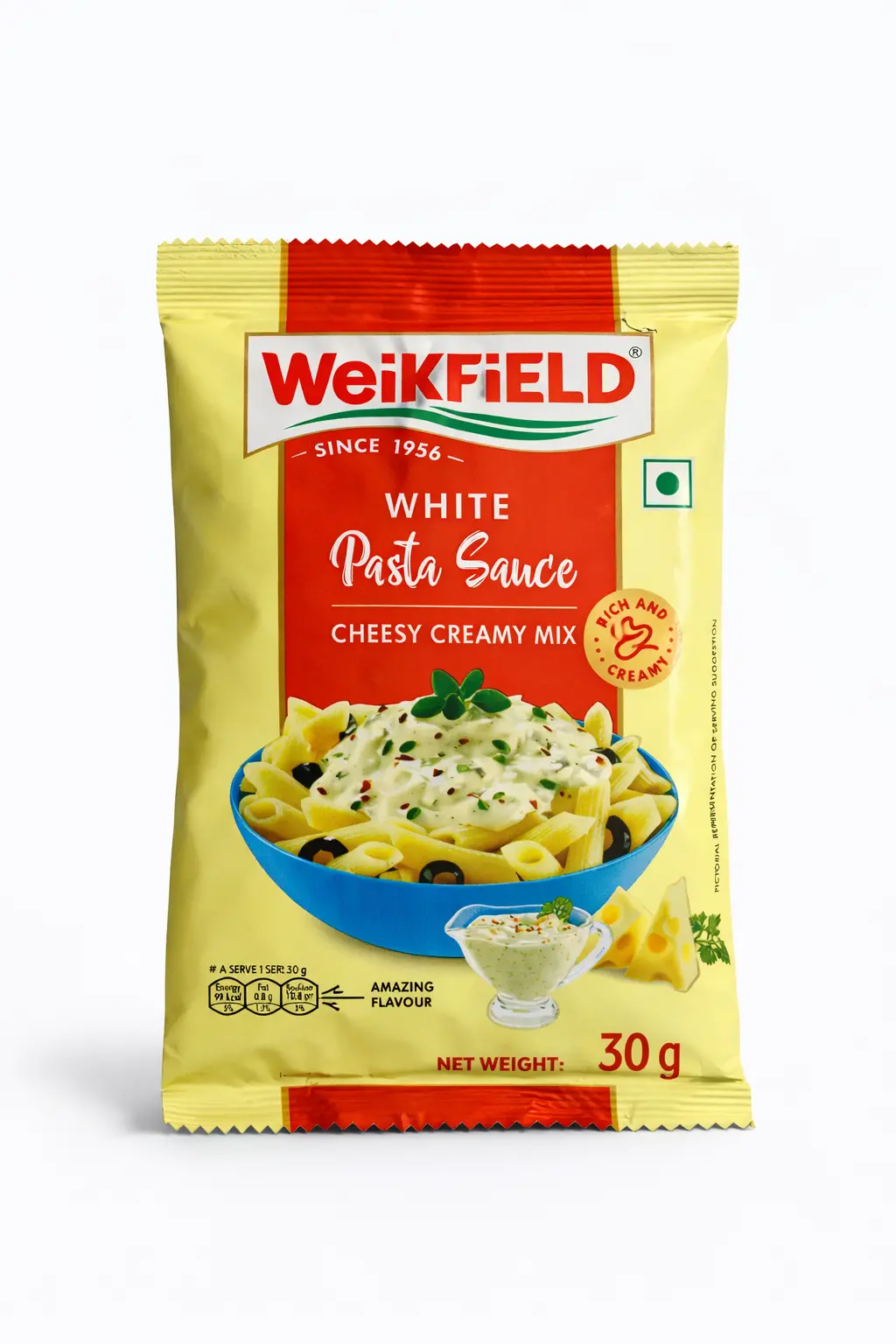 Weikfield White Pasta Sauce Cheesy Creamy Mix - 30 gm