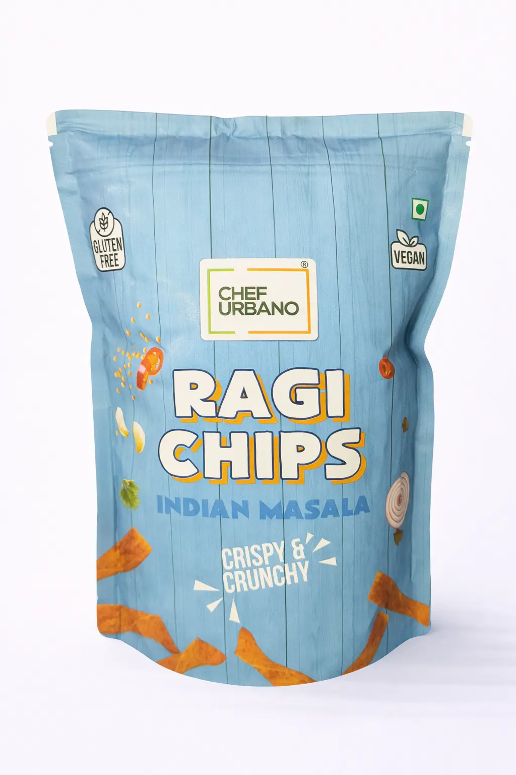 Chef Urbano Ragi Chips (Indian Masala) 75 gm